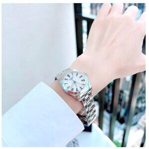 Ladies Tissot Mother of Pearl Roman Numeral 30mm Watch With Box NEW